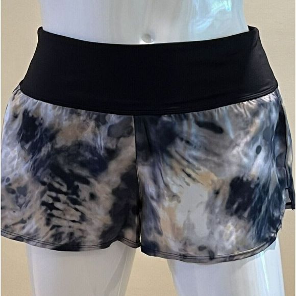 Nike NESSC331 001 Women's Sz Large Black Tie Dye Lined Swim Shorts $58+ - Picture 8 of 9